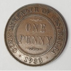 AUSTRALIA 1932/3 . ONE 1 PENNY . OVERDATE . SCARCE